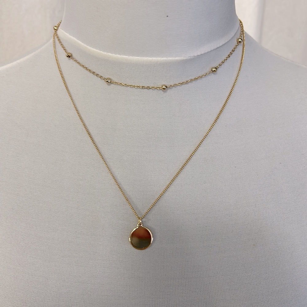 J Crew AR346 Mixed three-layer necklace
